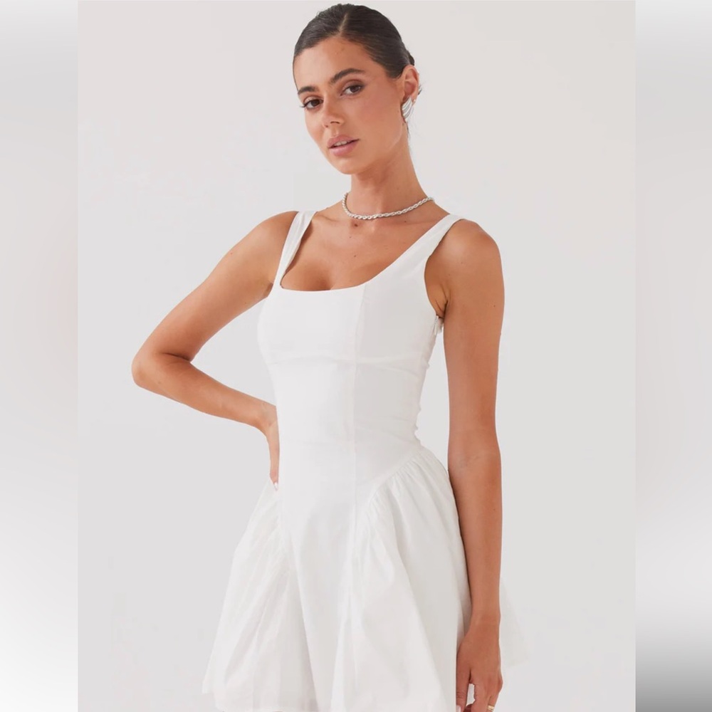 Peppermayo Exclusive - Sassy Soiree Corset Mini Dress - White